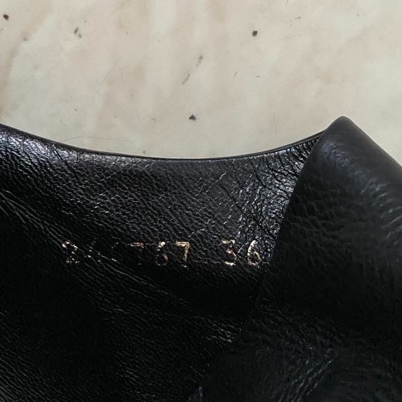 $850 Gucci Made in Italy Darwin Nero Black Leather Ankle Boots Booties Size 6/36 - Picture 14 of 15